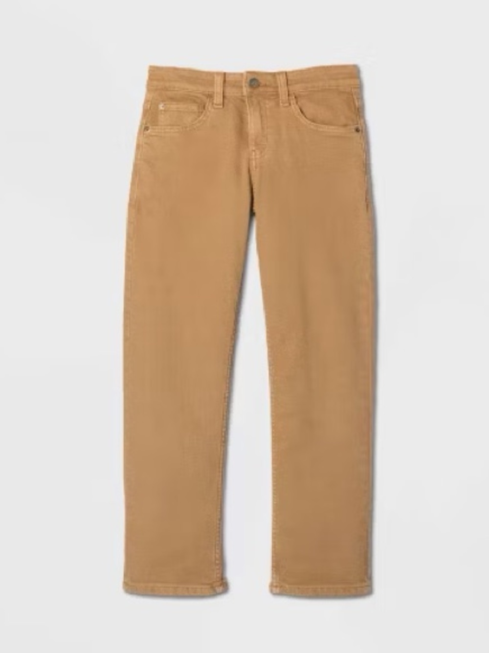 Cat & Jack Boys Stretch Straight Fit Khaki Jeans Adjustable Waist Cotton Blend 6